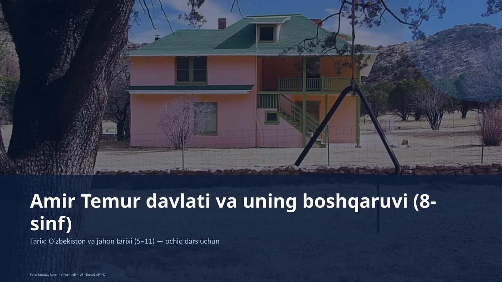 Amir Temur davlati va uning boshqaruvi (8-sinf) 1