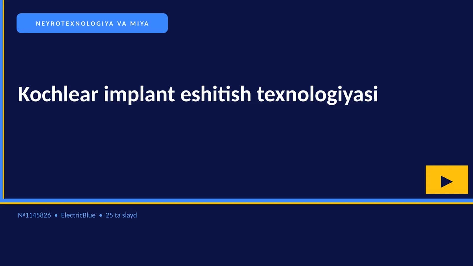 Kochlear implant eshitish texnologiyasi 1