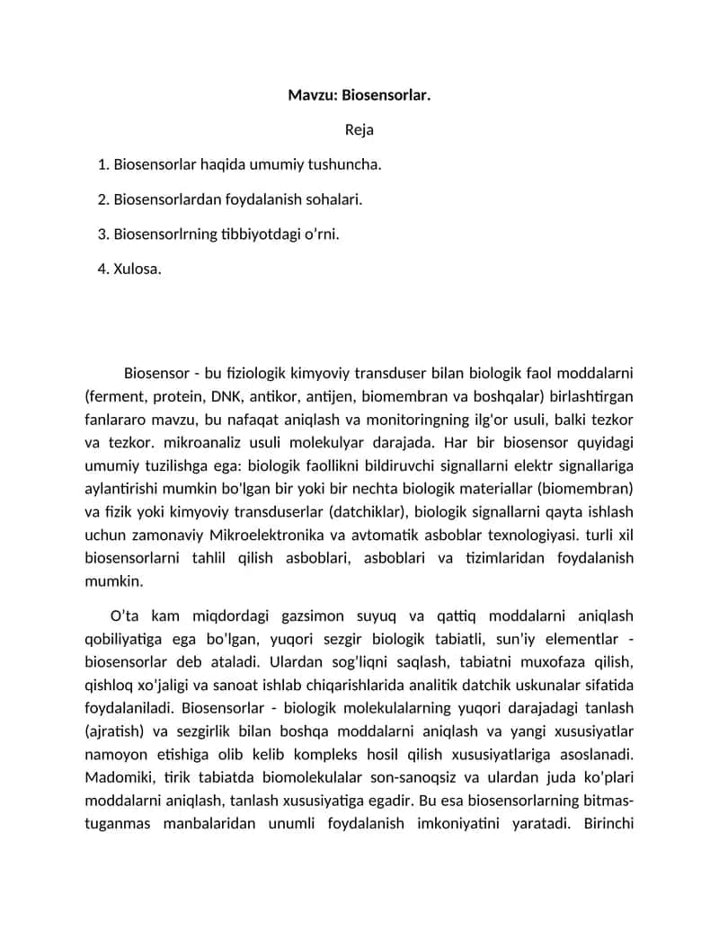 Biosensorlar 1