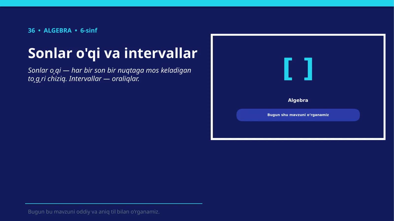 Sonlar o'qi va intervallar 1