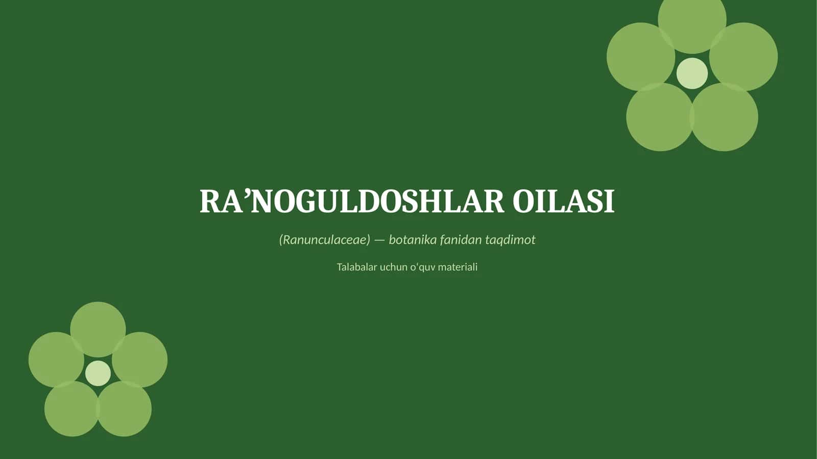 botanika fanidan taqdimot 1
