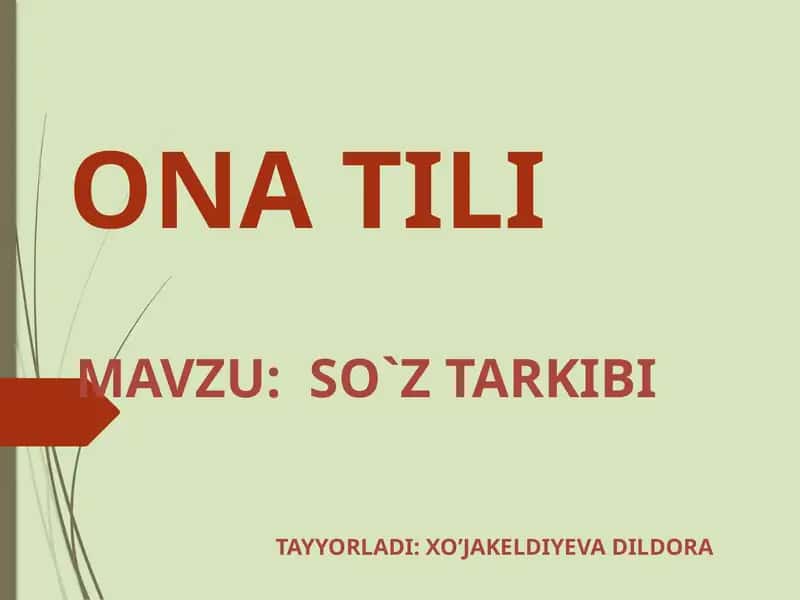 SO`ZTARKIBI 1