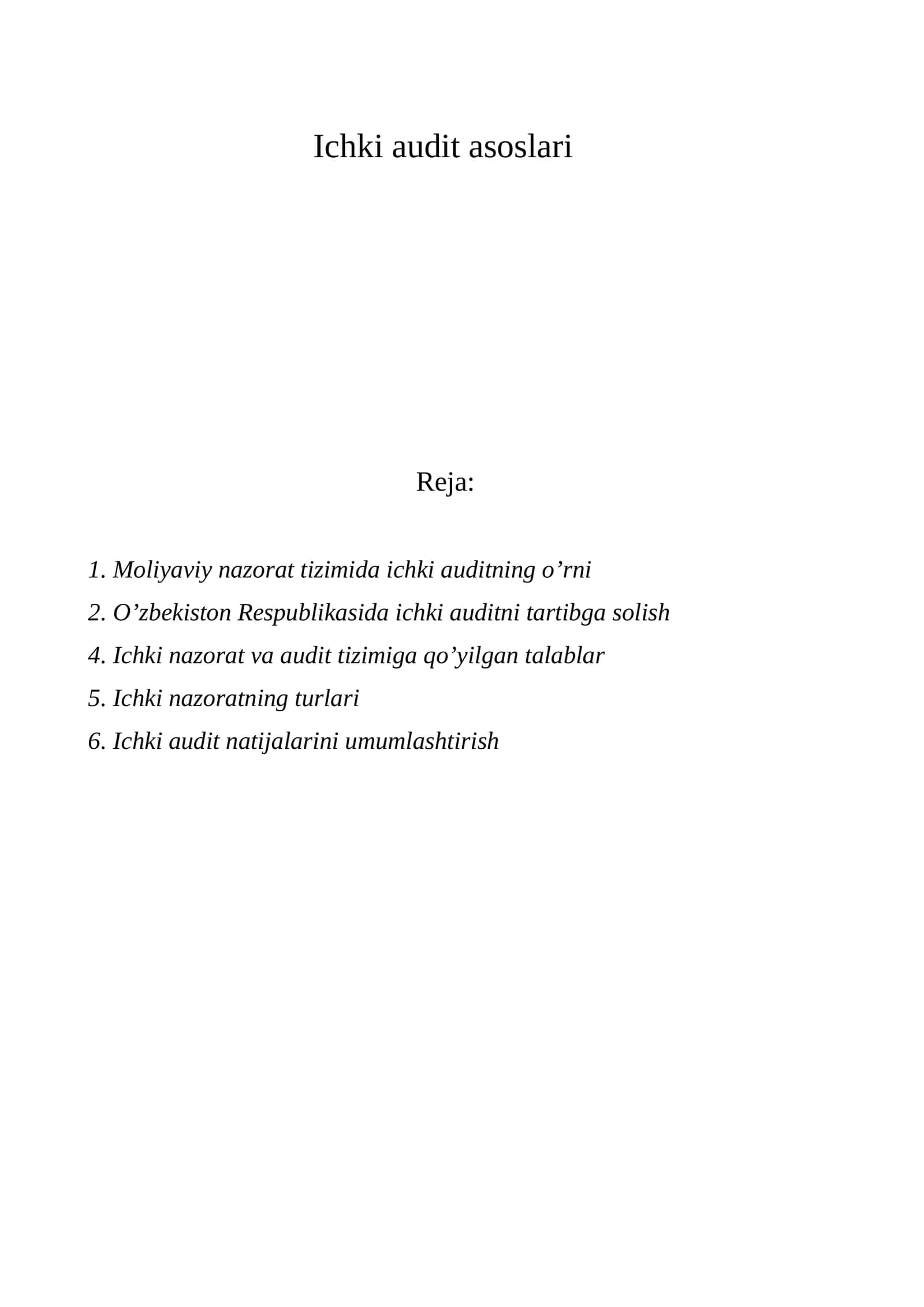 Ichki audit asoslari 1