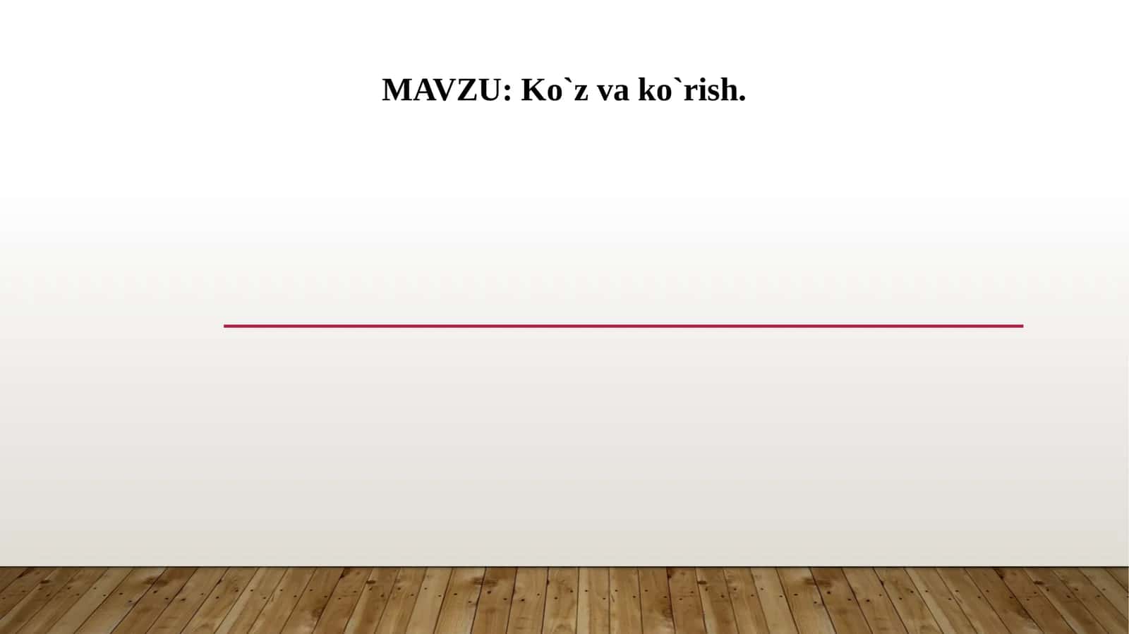Ko`z va ko`rish 1