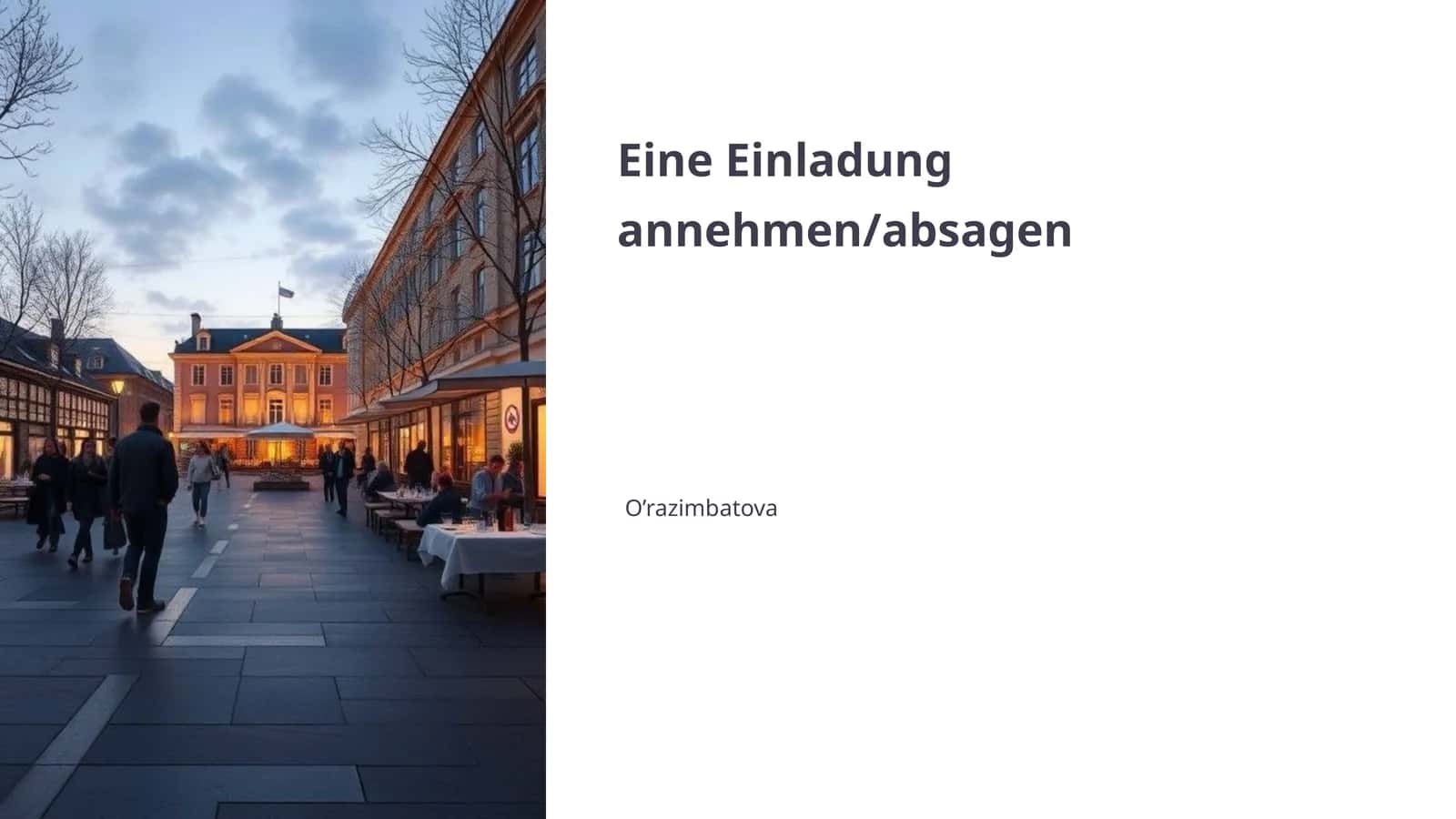 Eine Einladung annehmen/absagen 1