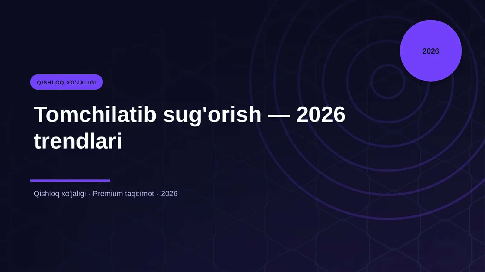 Tomchilatib sug'orish — 2026 trendlari 1