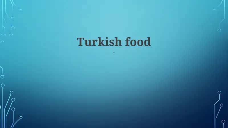 Turkiy taomlar 1