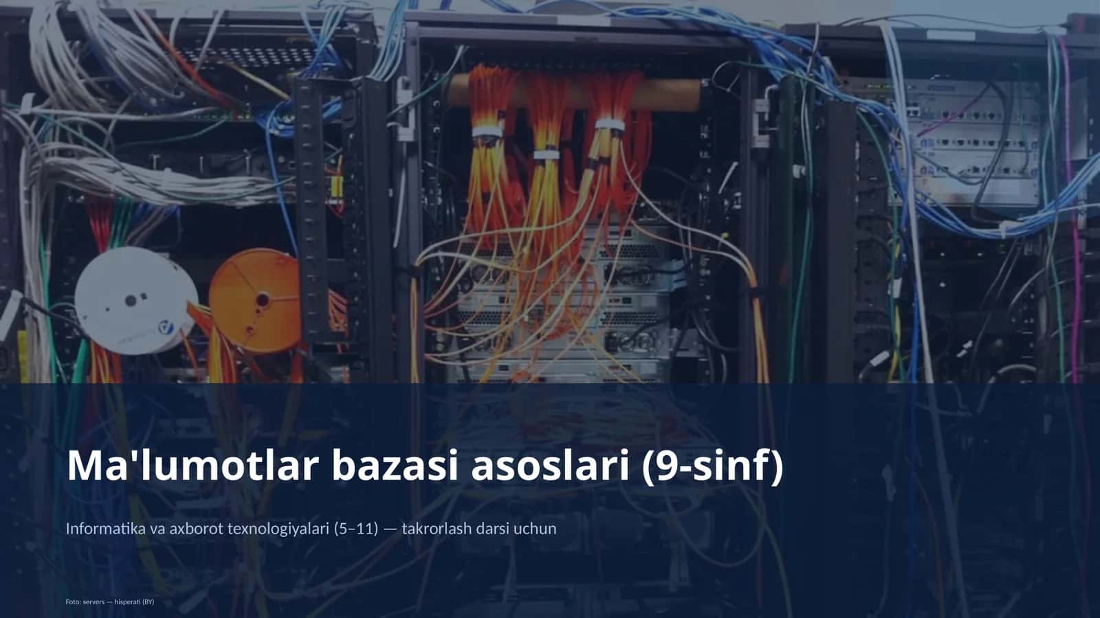 Ma'lumotlar bazasi asoslari (9-sinf) 1