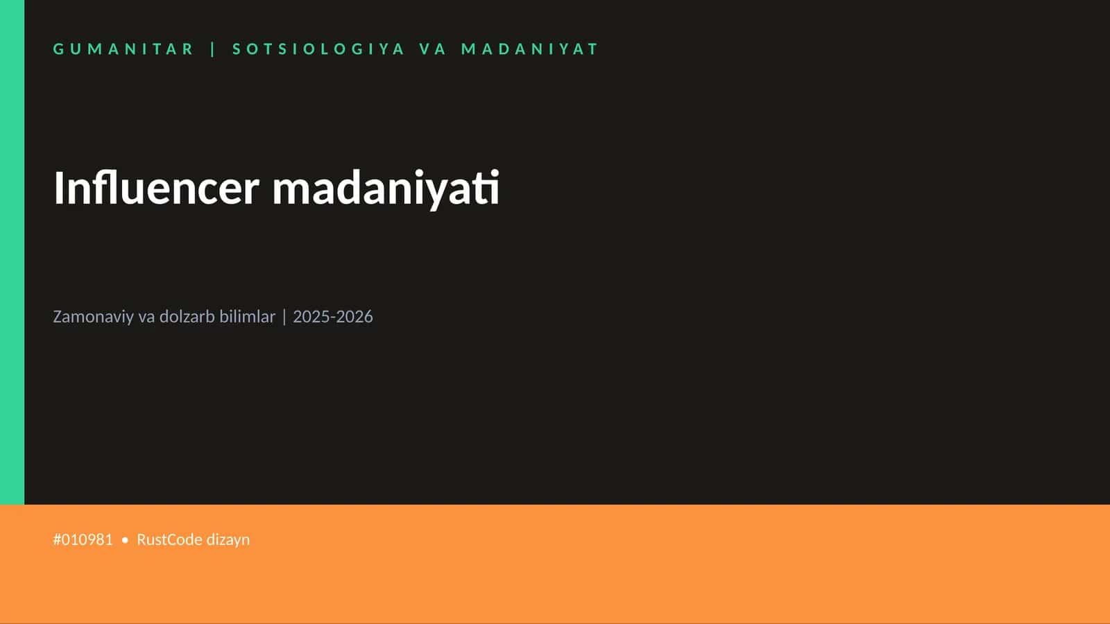 Influencer madaniyati 1