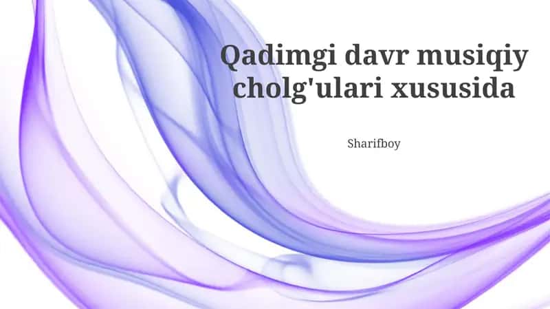 Qadimgi musiqa an'analari 1