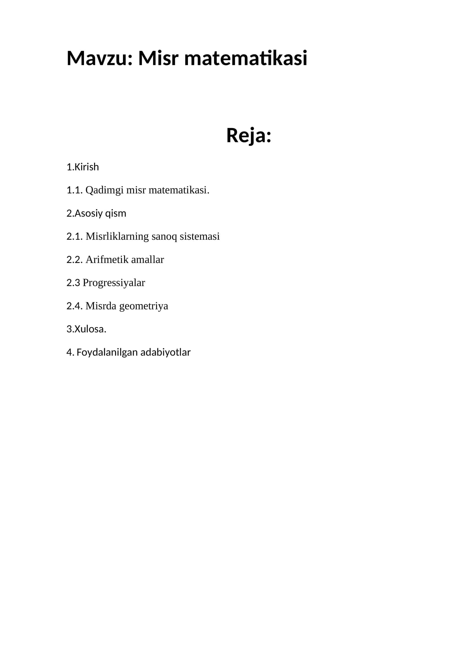 Misr matematikasi 1