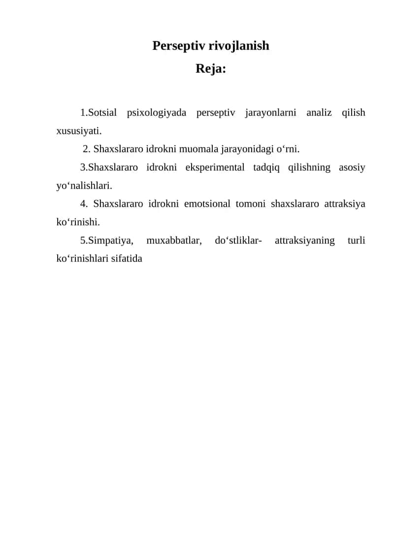 Perseptiv rivojlanish 1