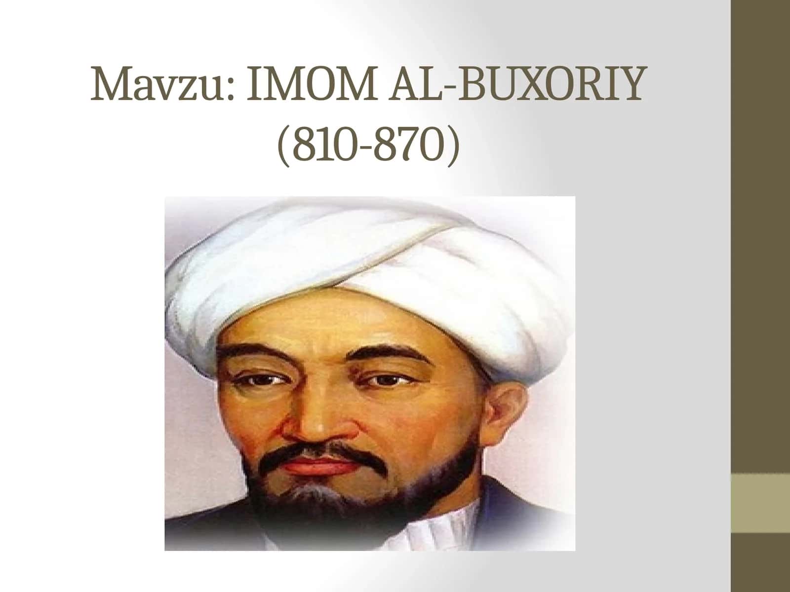 IMOM AL-BUXORIY 1