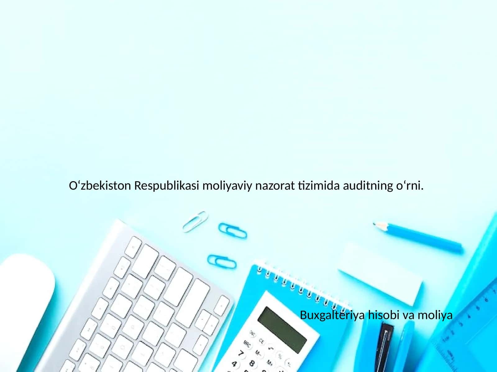 O‘zbekiston Respublikasi moliyaviy nazorat tizimida auditning o‘rni 1
