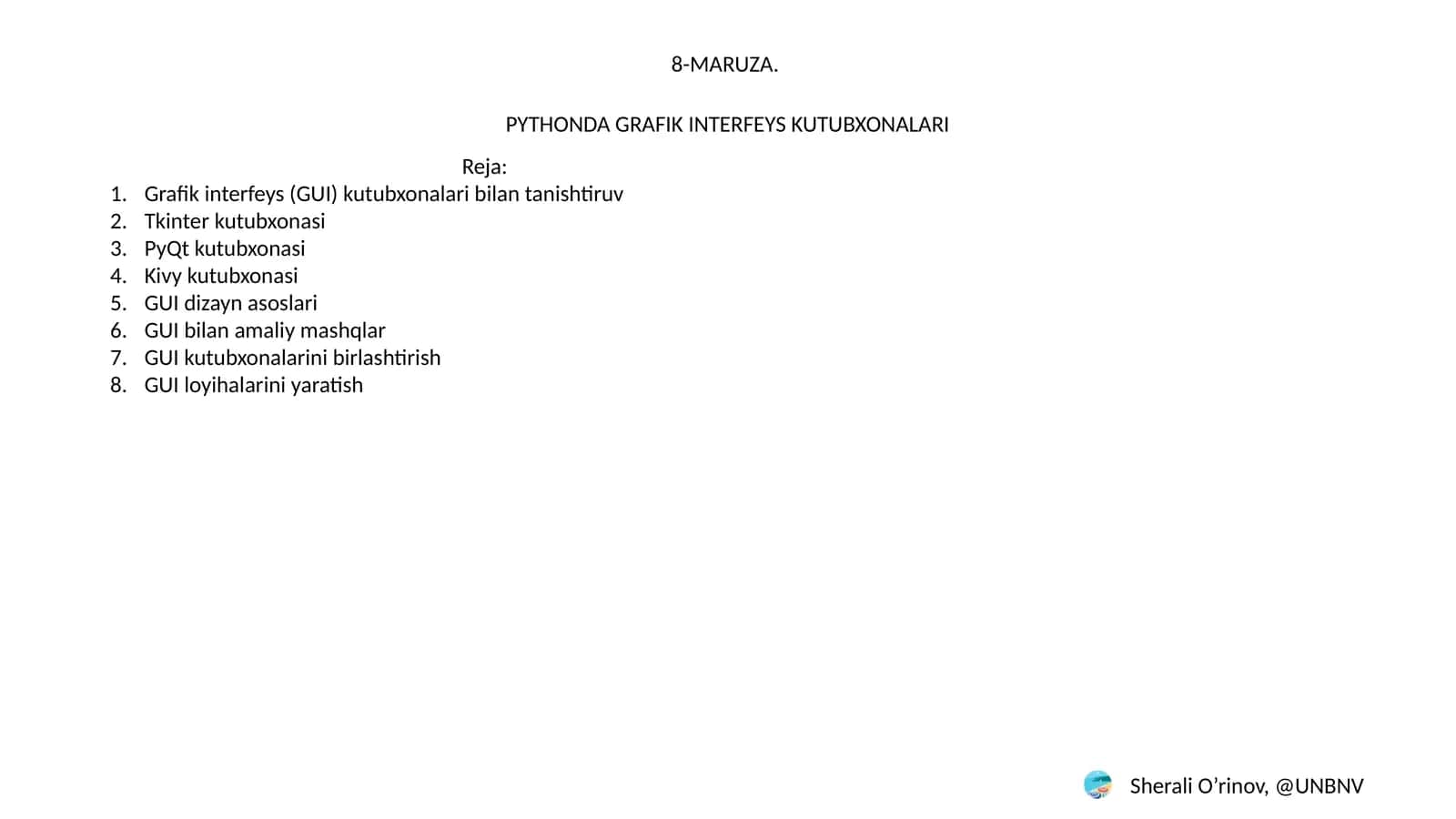 8-MARUZA.PYTHONDA GRAFIK INTERFEYS KUTUBXONALARI 1