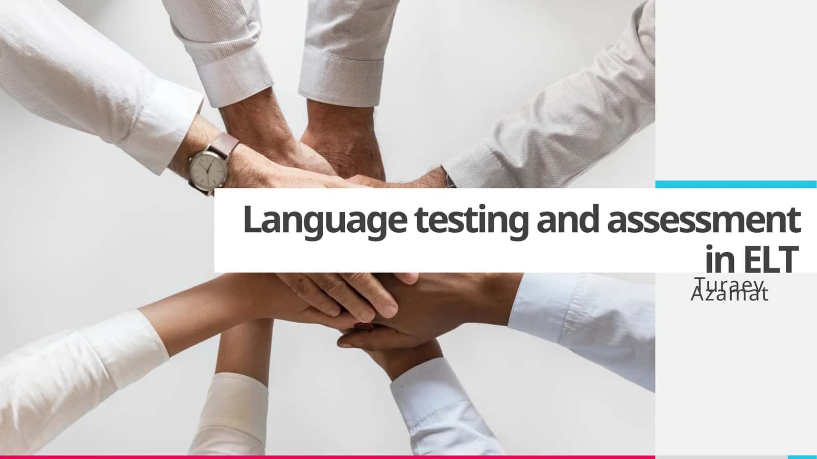 Language testing and assessment in ELT 1