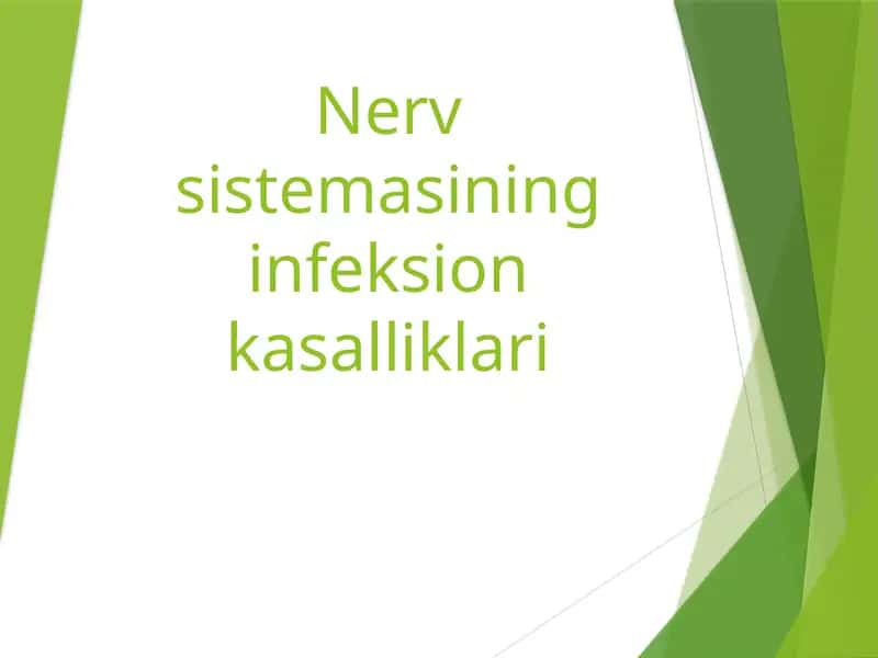 Nerv sistemasining infeksion kasalliklari 1