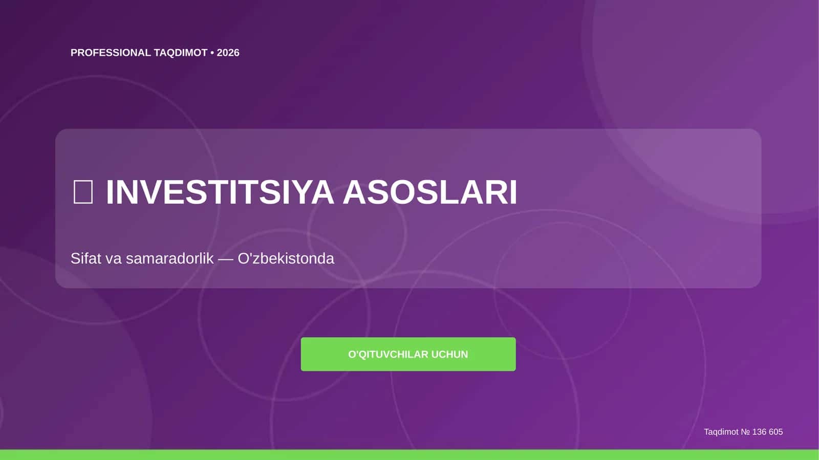 INVESTITSIYA ASOSLARI 1