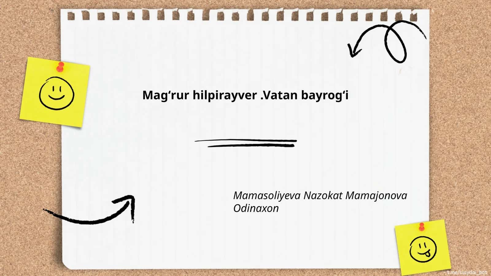 Magʻrur hilpirayver. Vatan bayrogʻi 1
