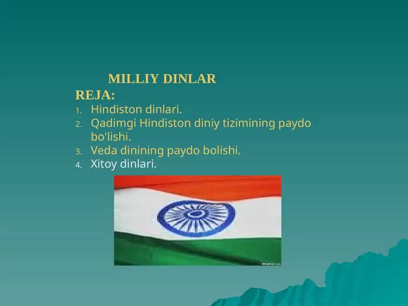 MILLIY DINLAR 1