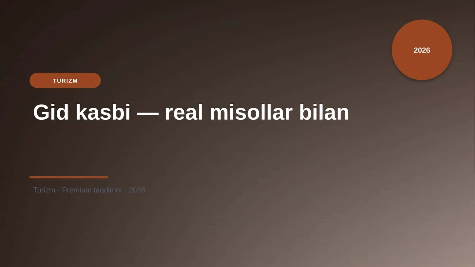 Gid kasbi - Real misollar bilan 1