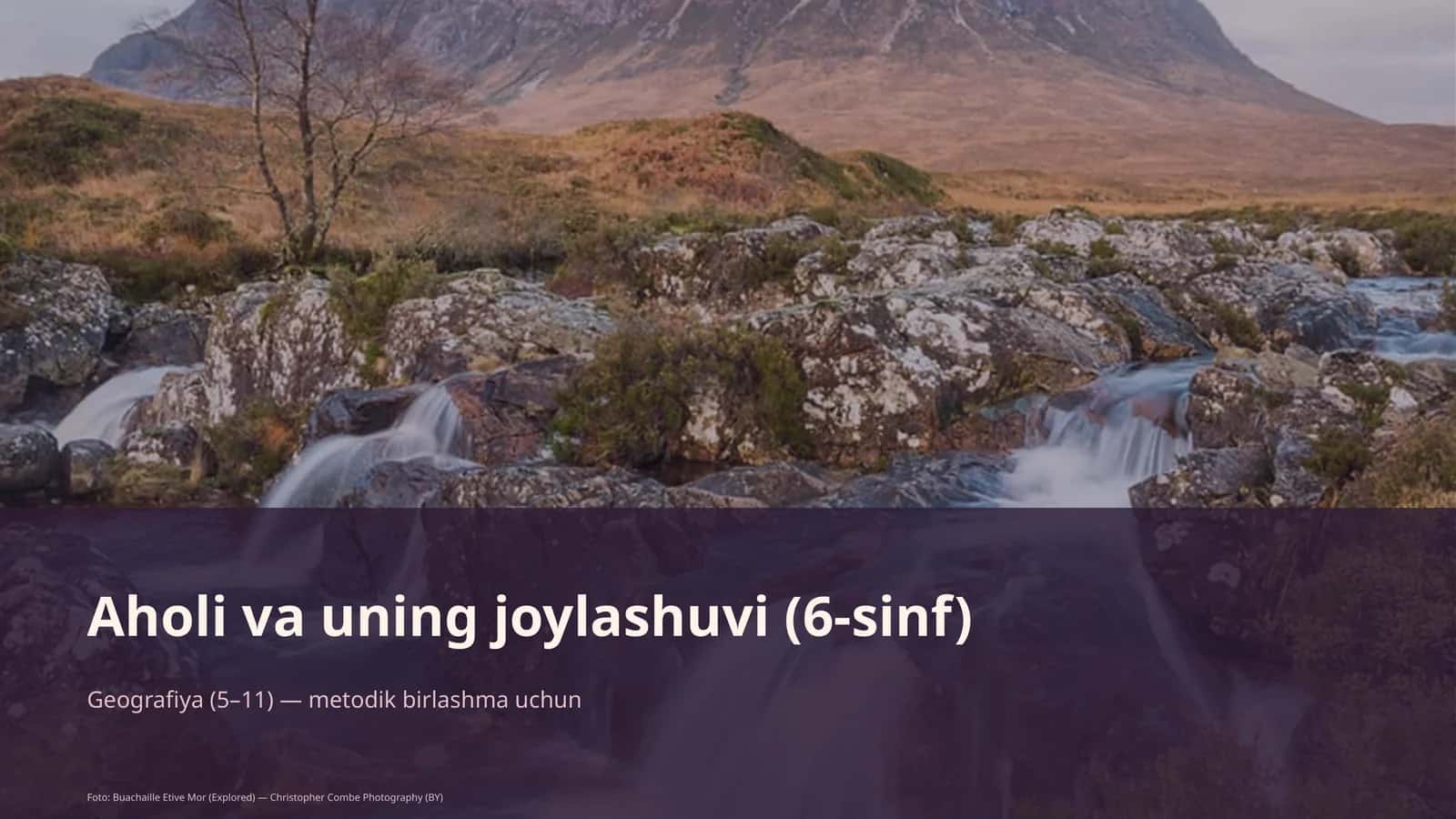 Aholi va uning joylashuvi (6-sinf) 1
