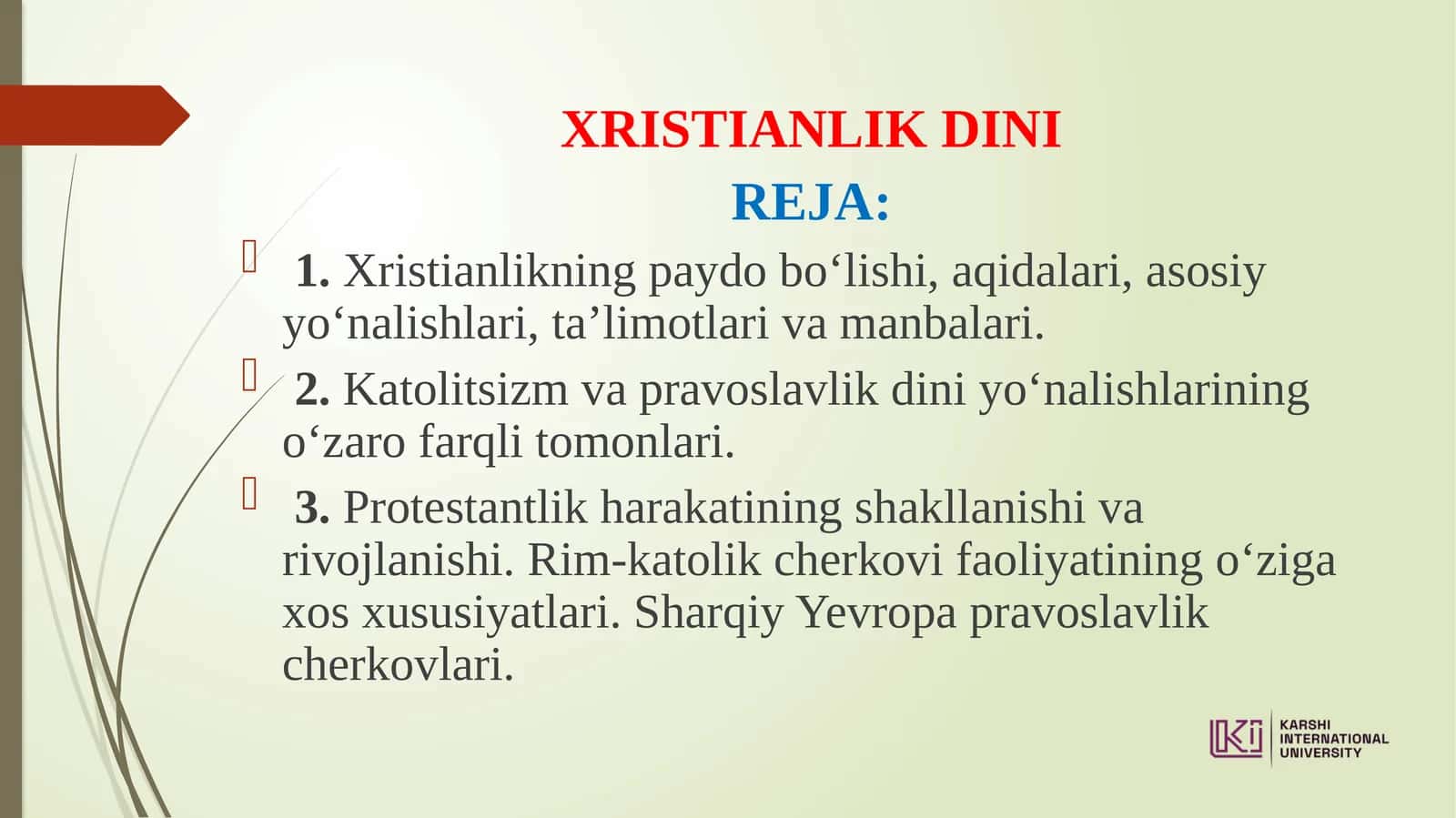 XRISTIANLIK DINI 1