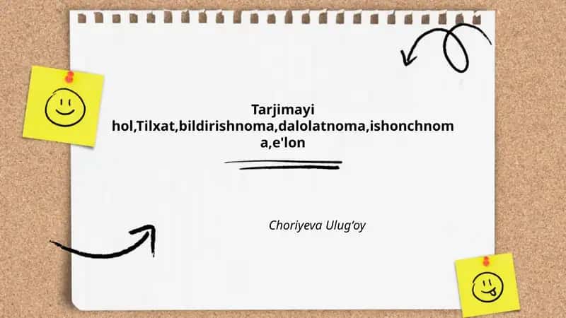 Tarjimayi hol (CV) tuzish qoidalari va namunalari 1