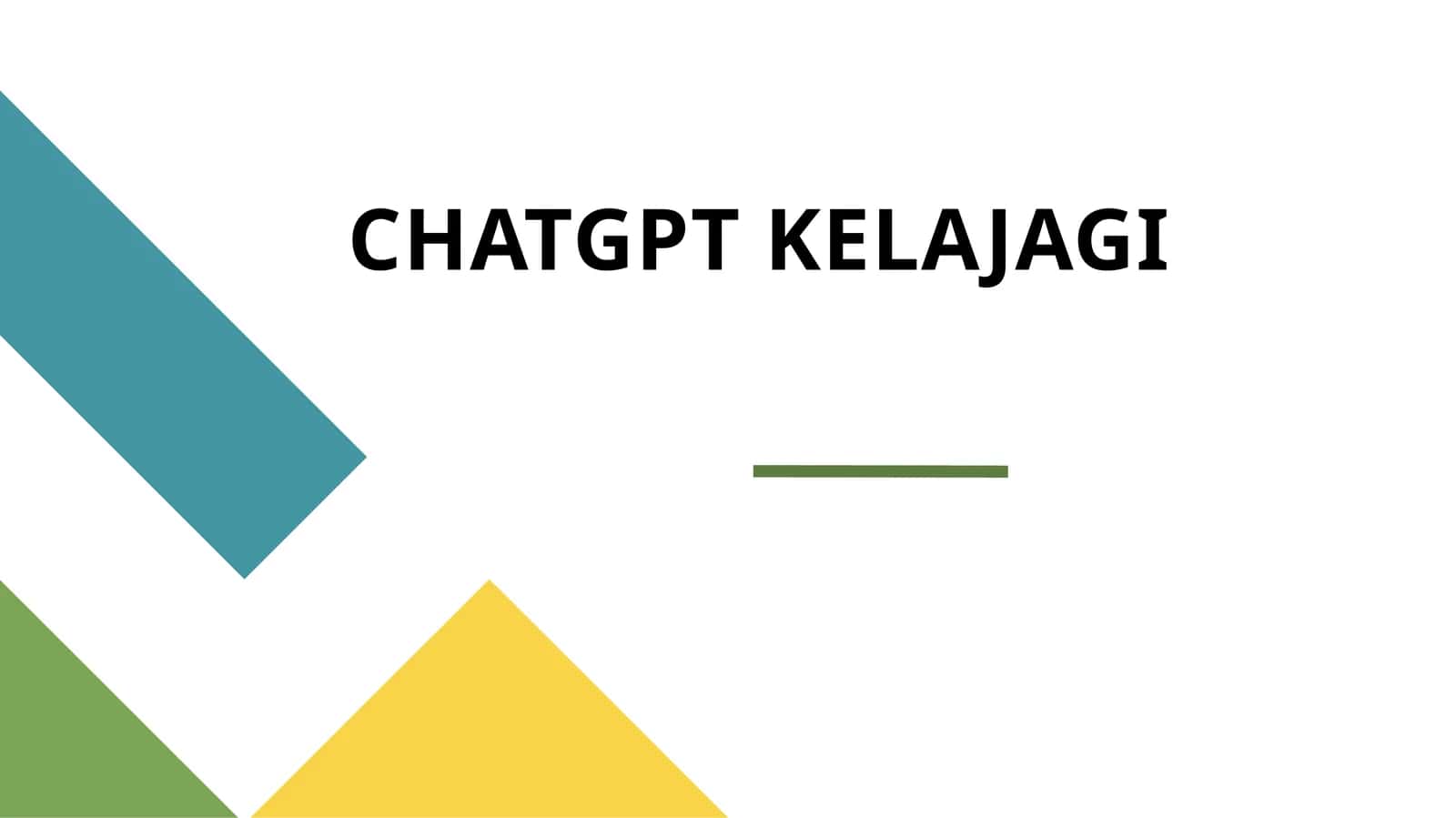 ChatGPT KELAJAGI 1