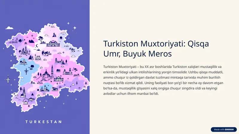 Turkiston Muxtoriyati 1