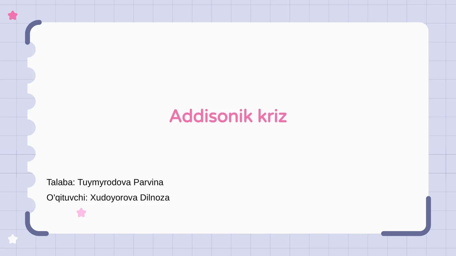 Addisonik kriz 1