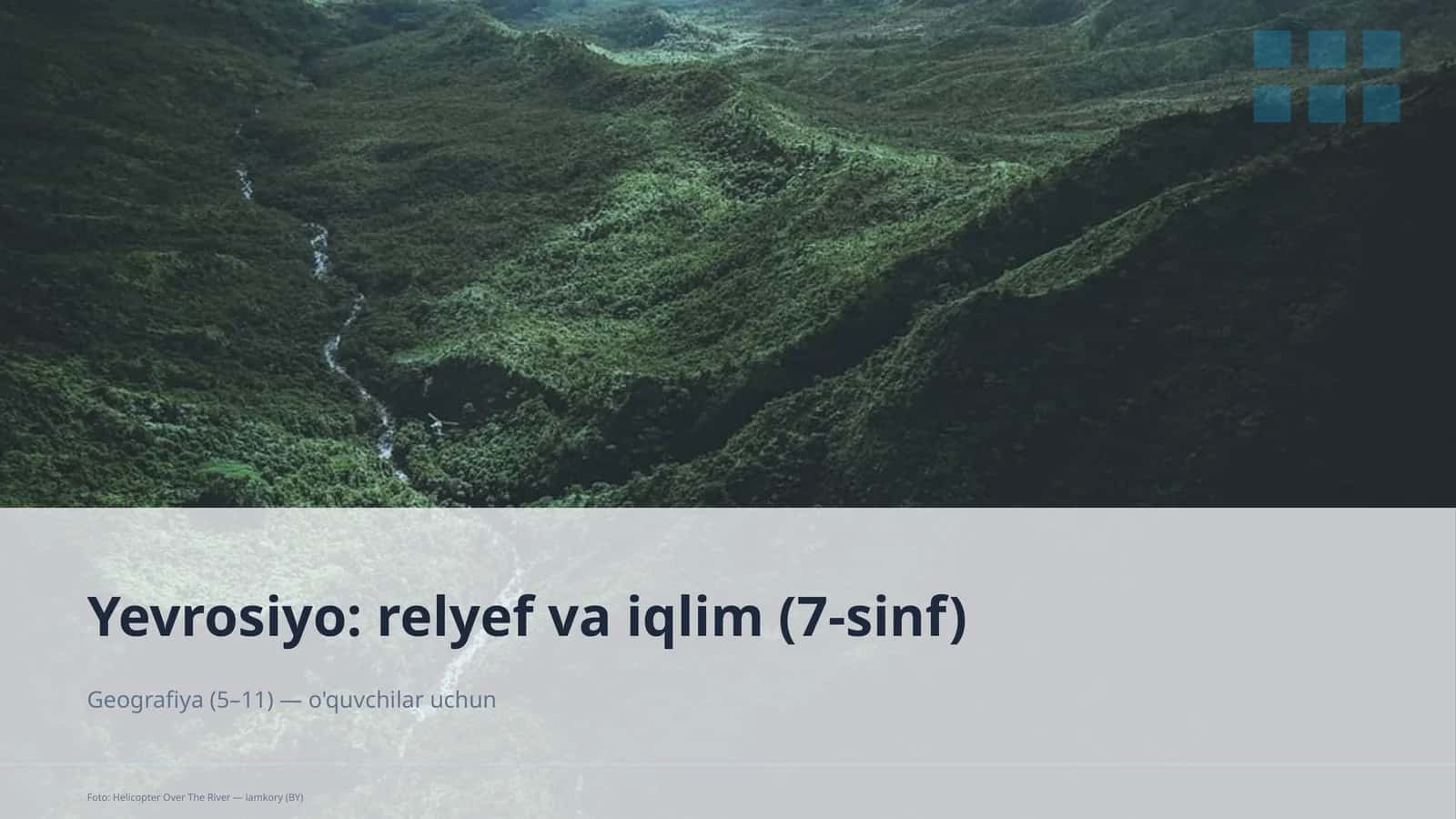 Yevrosiyo: relyef va iqlim (7-sinf) 1