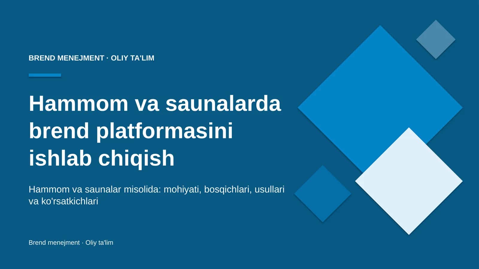 Hammom va saunalarda brend platformasini ishlab chiqish 1