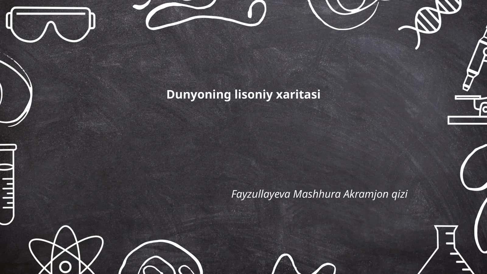 Dunyoning lisoniy xaritasi 1
