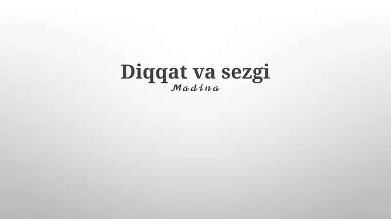 Diqqat va sezgi 1