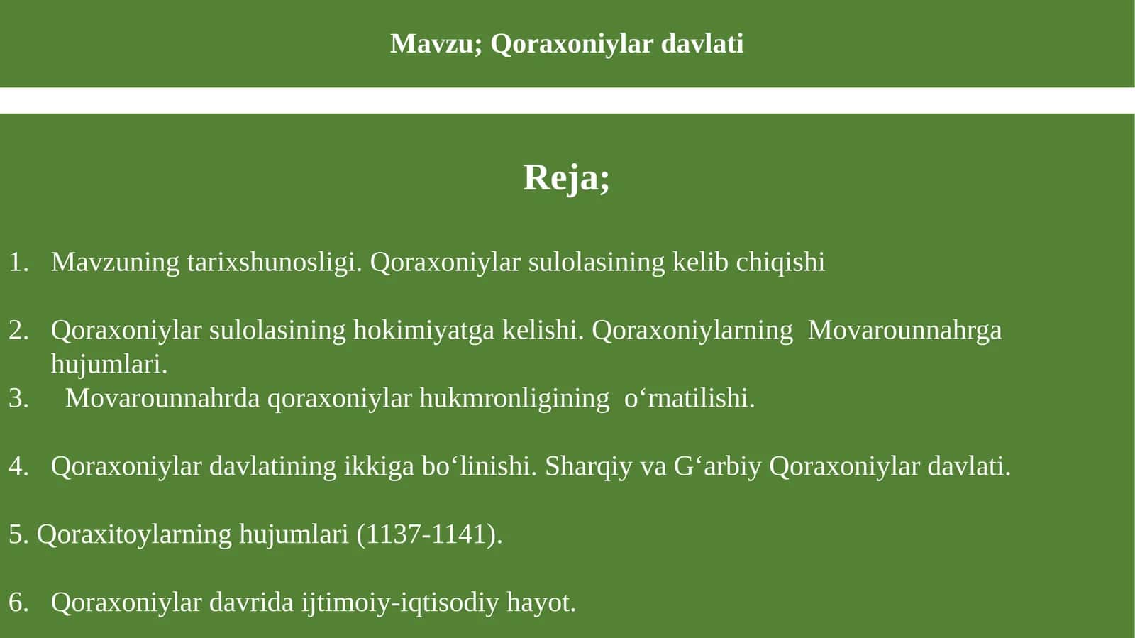 Qoraxoniylar davlati 1