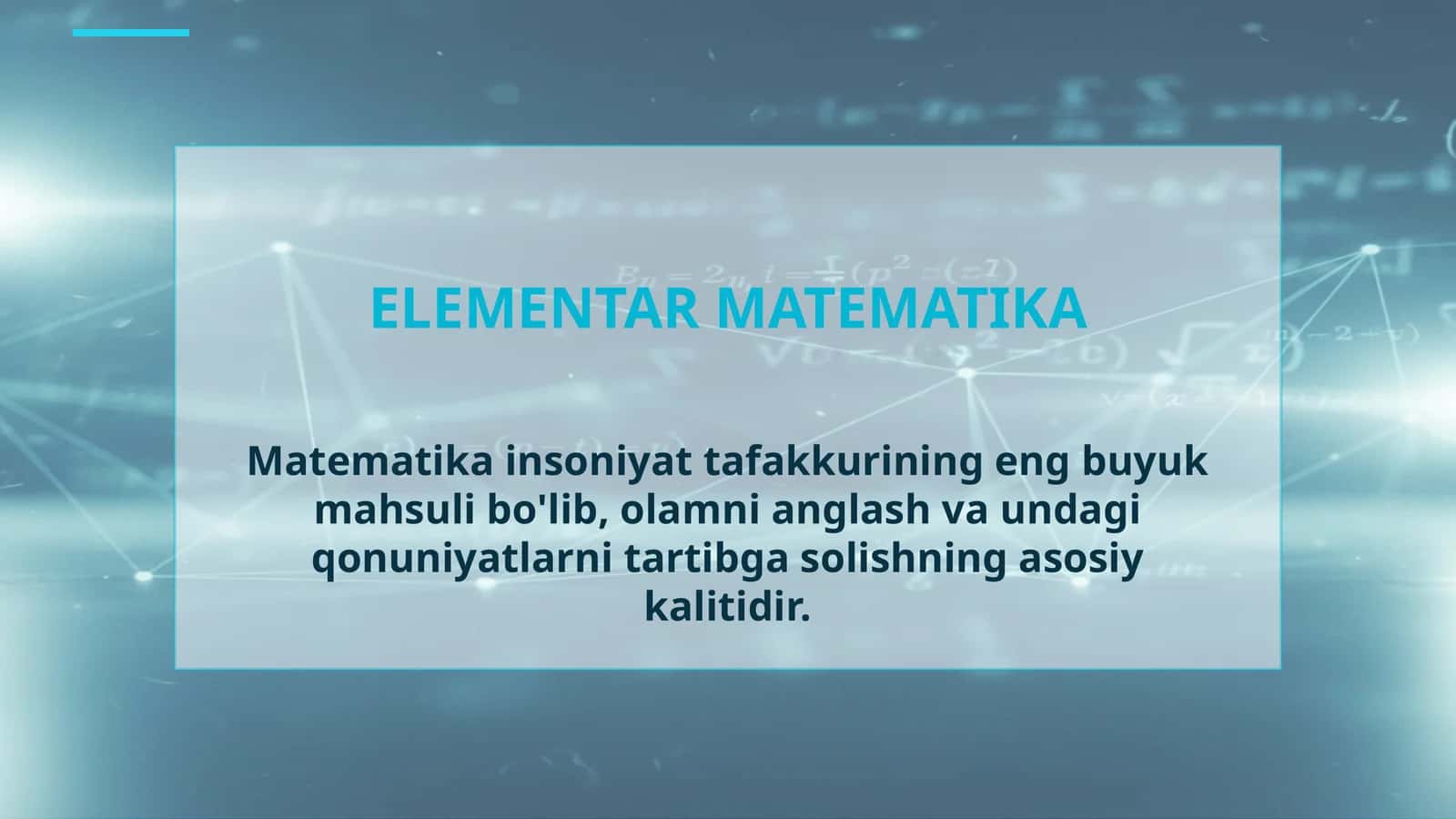 ELEMENTAR MATEMATIKA 1