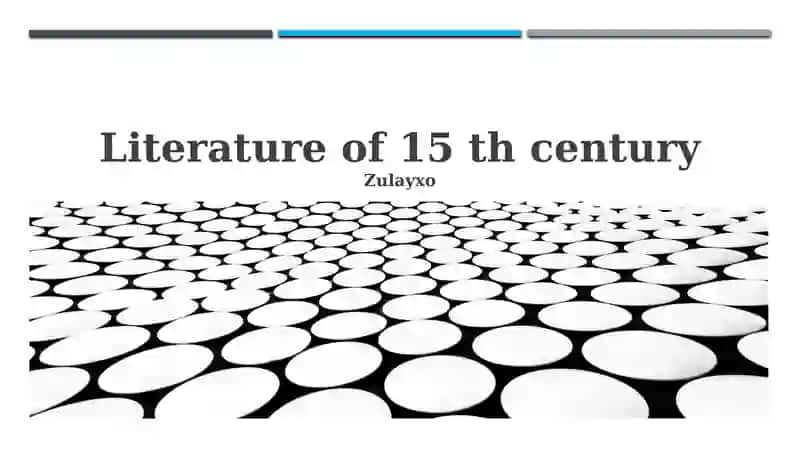 Literature of 15th century