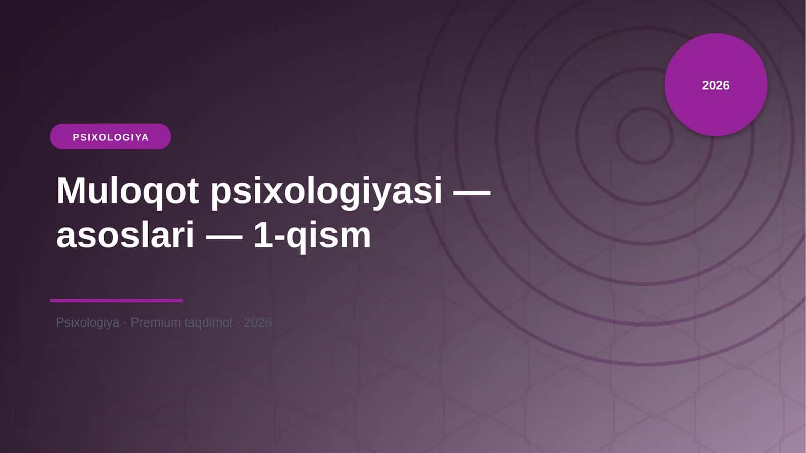 Muloqot psixologiyasi — asoslari — 1-qism 1
