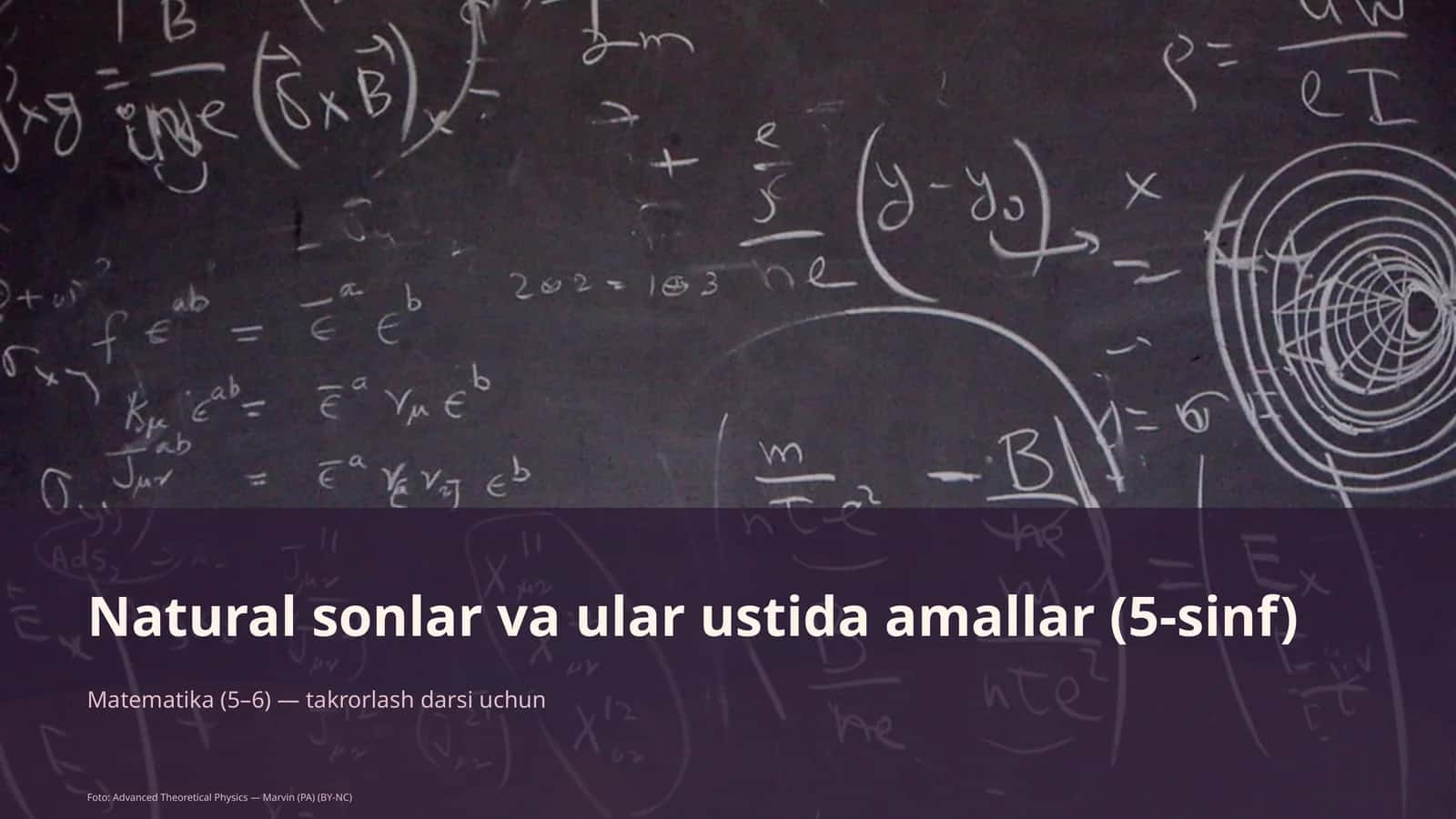 Natural sonlar va ular ustida amallar (5-sinf) 1