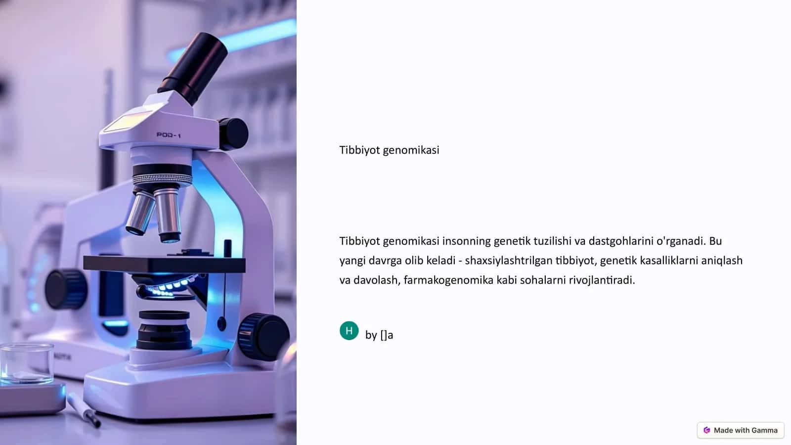 Tibbiyot genomikasi 1