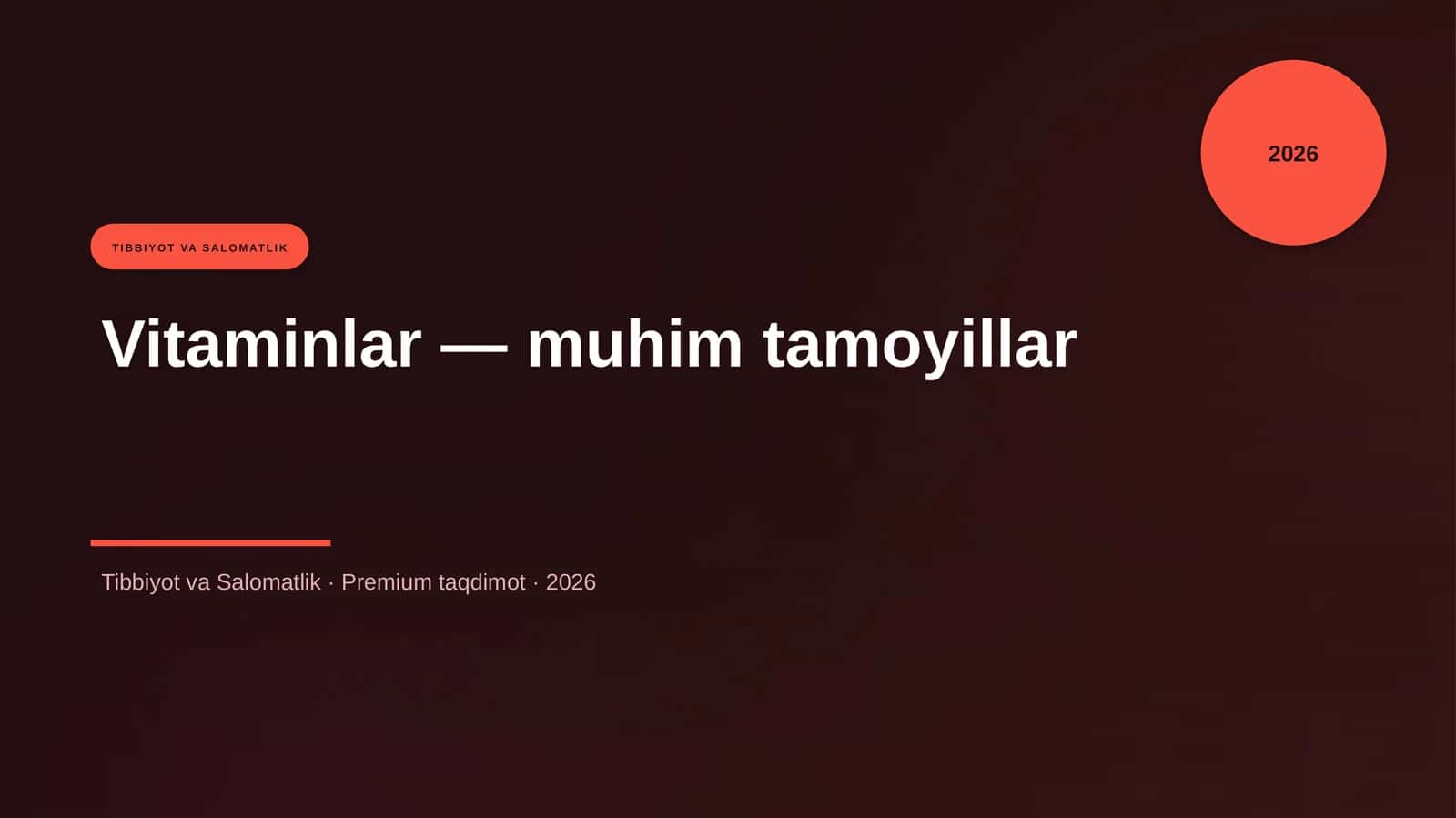 Vitaminlar — muhim tamoyillar 1