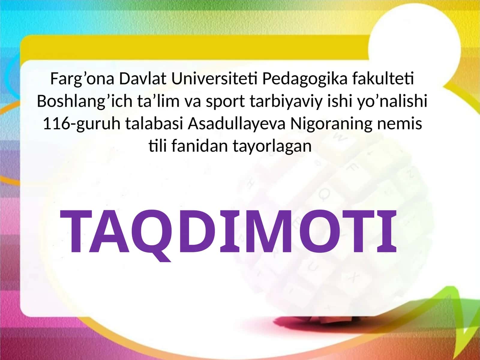 TAQDIMOTI MeineFreunde 1