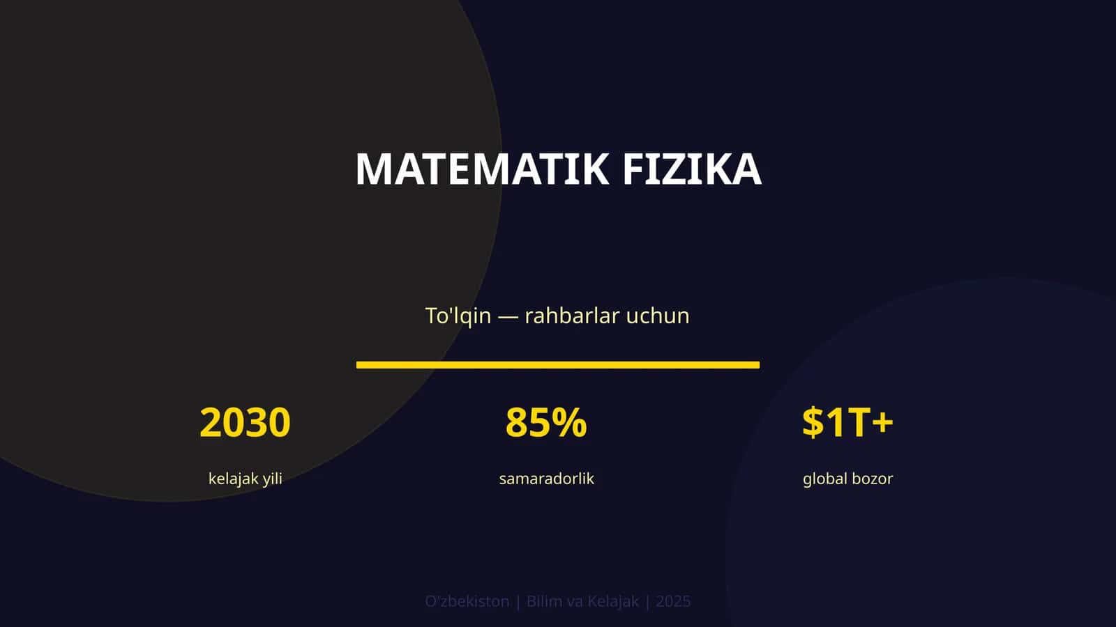 KIRISH: Matematik fizika 1
