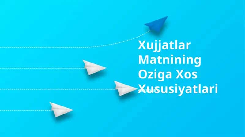 Xujjatlar Matnining Oziga Xos Xususiyatlari 1