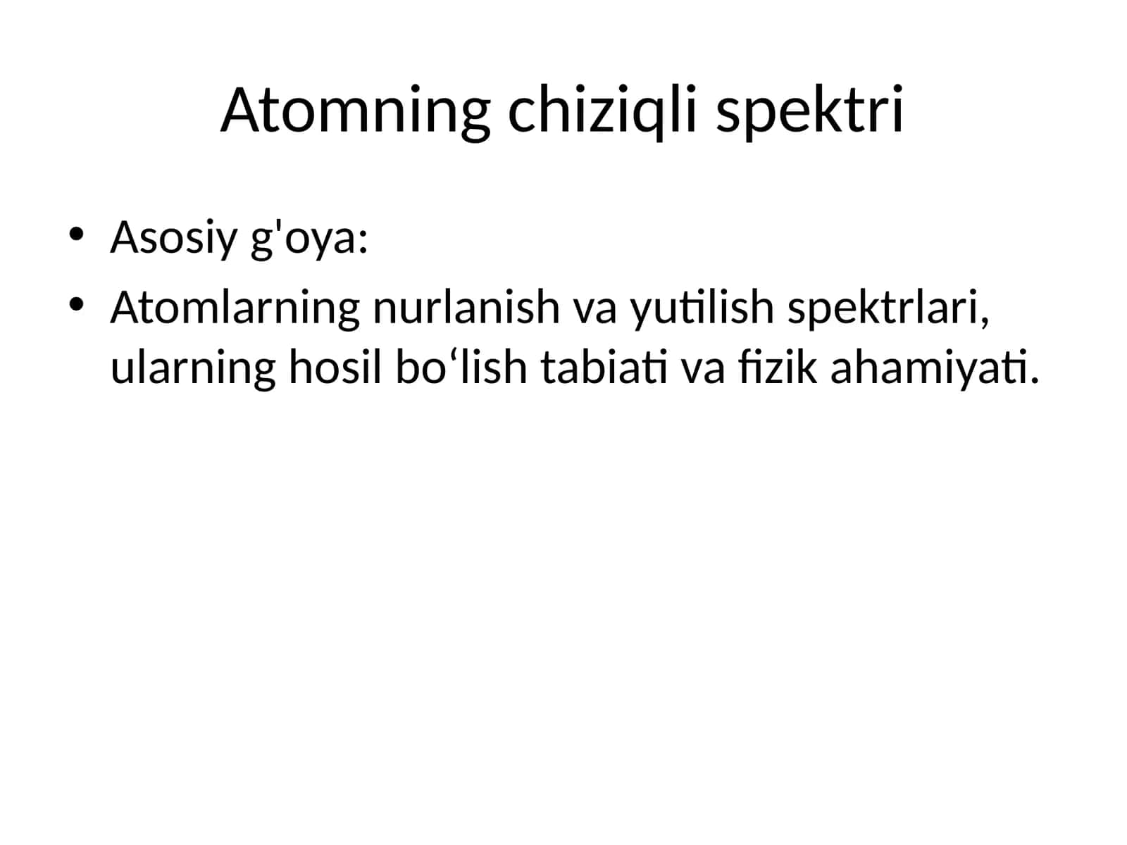 Atomning chiziqli spektri 1