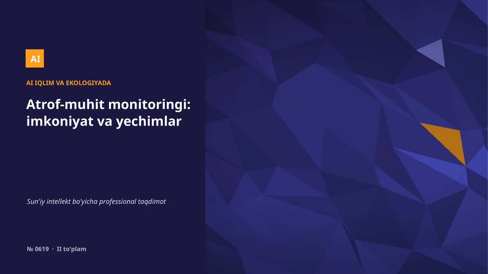 Iqlim va ekologiyada AI 1