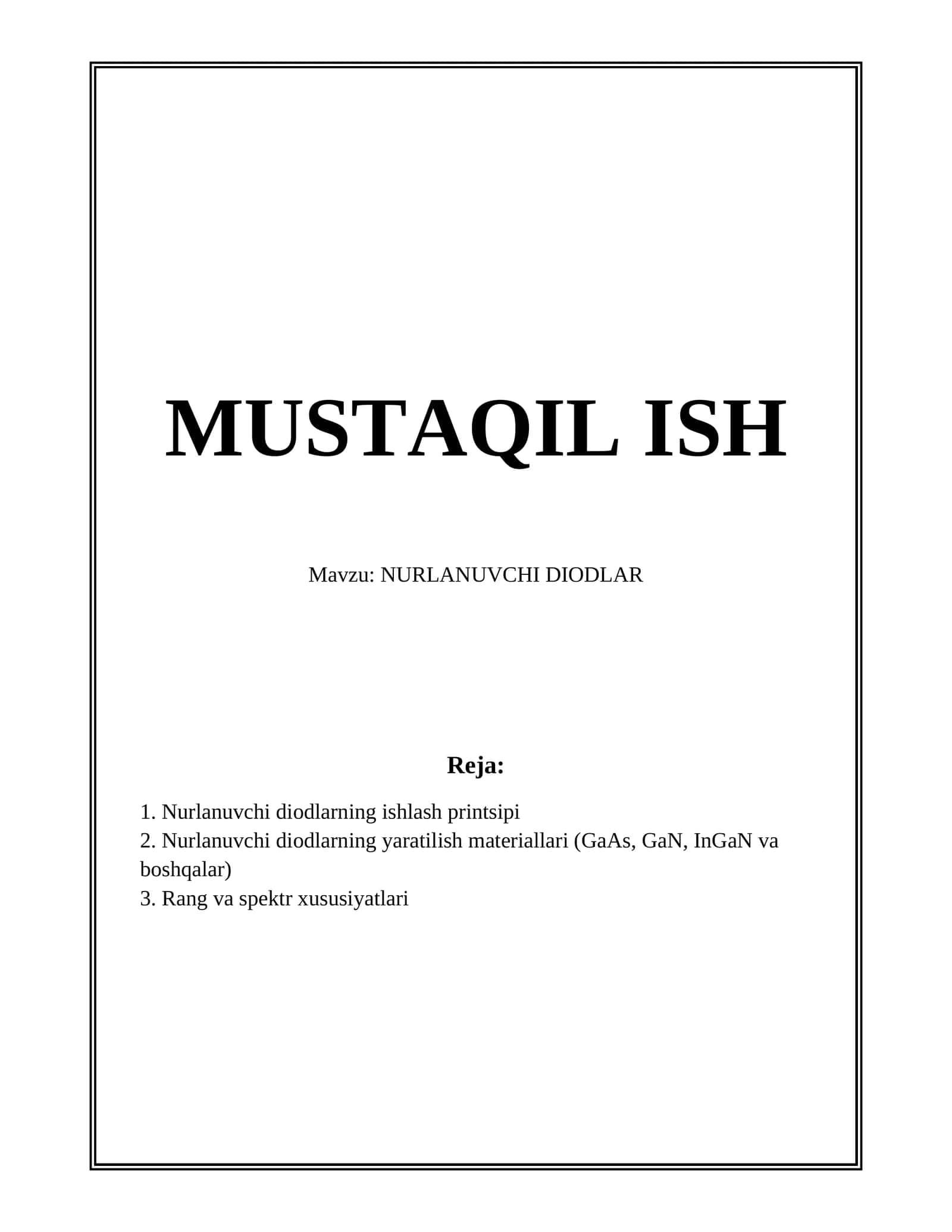 NURLANUVCHI DIODLAR 1