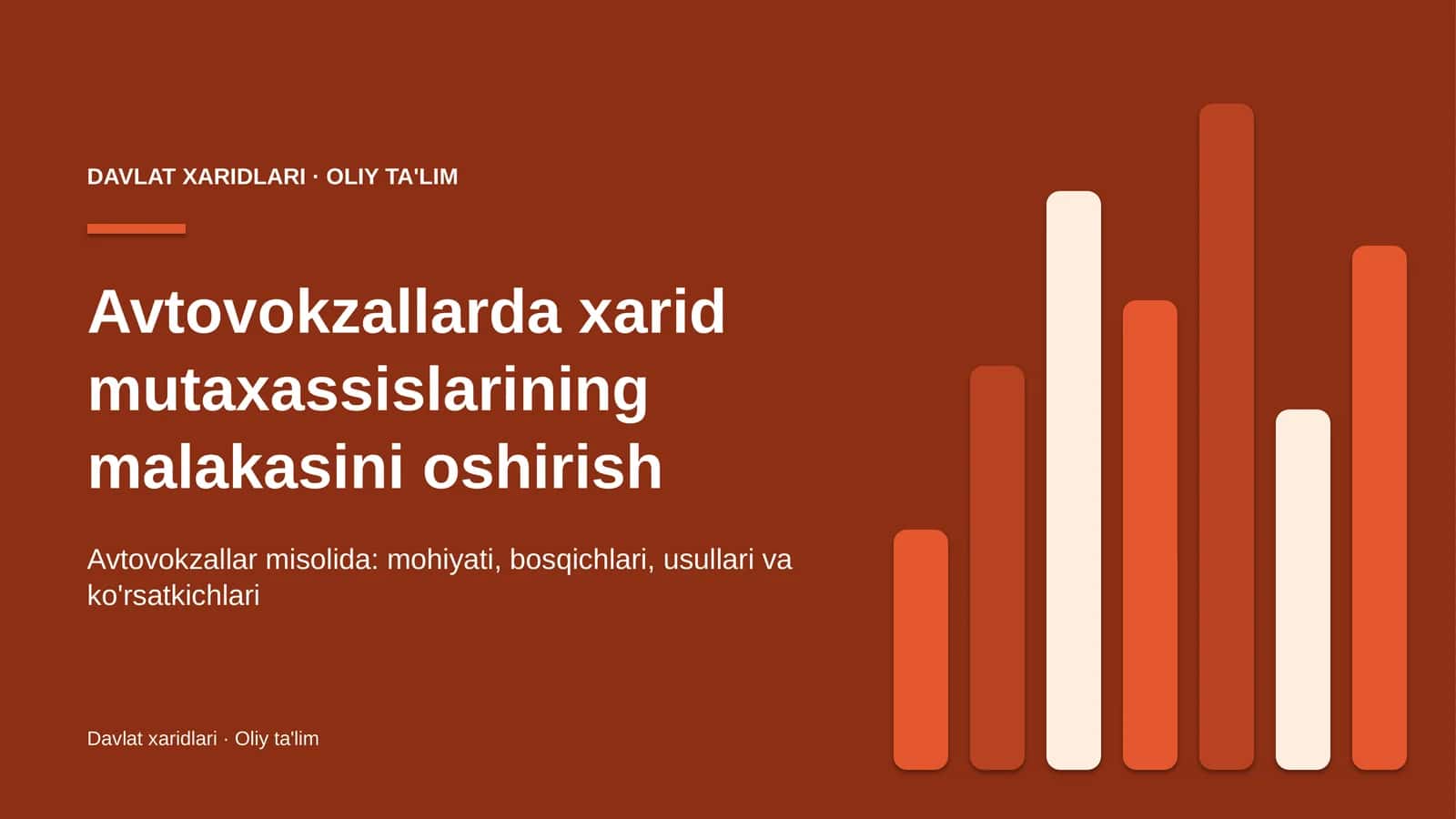 Avtovokzallarda xarid mutaxassislarining malakasini oshirish 1