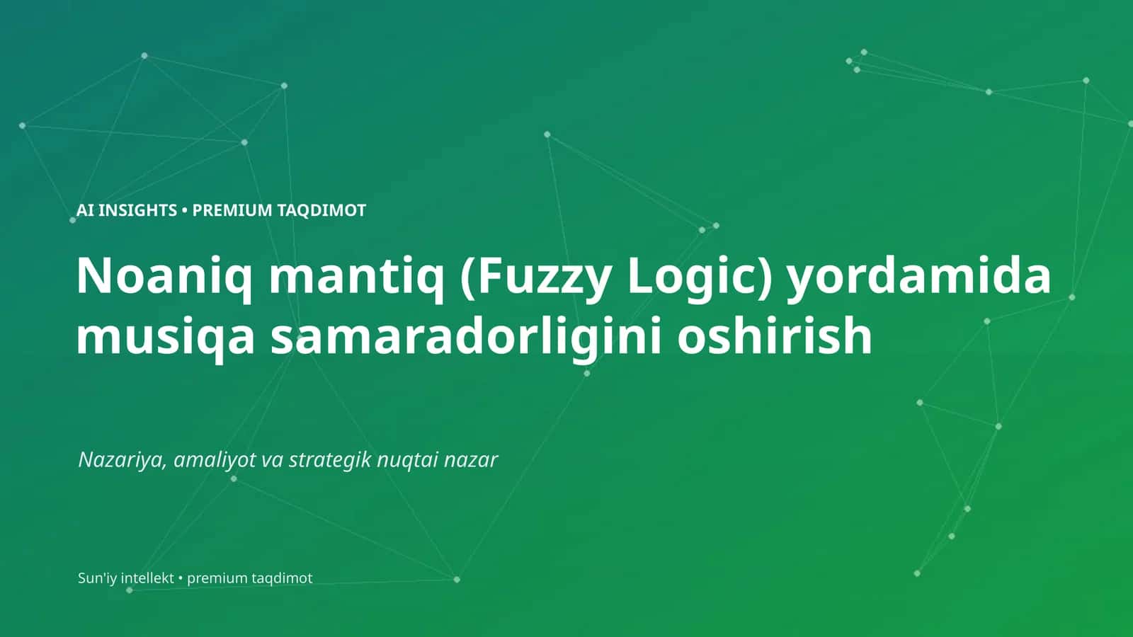 Sun'iy intellekt • premium taqdimot 1
